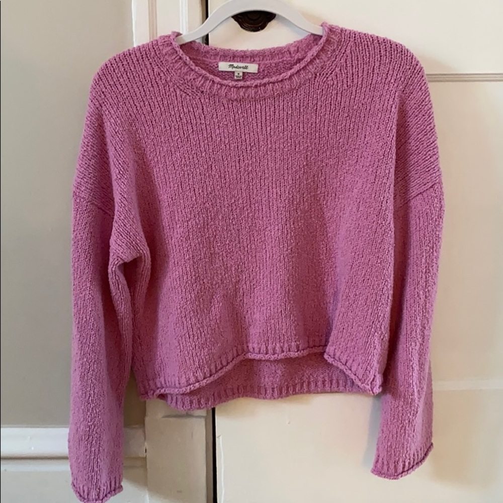 Pink Madewell crop sweater